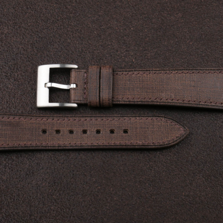 Dark Brown Babele Leather Watch Strap