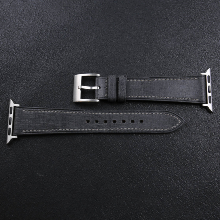 Dark Grey Babele Leather Apple Watch Band