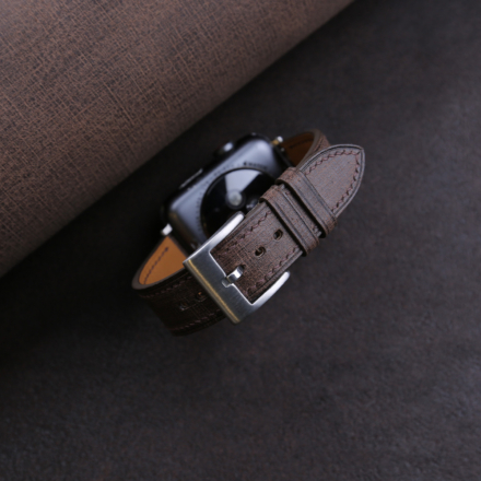 Dark Brown Babele Leather Apple Watch Band