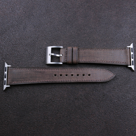 Dark Brown Babele Leather Apple Watch Band