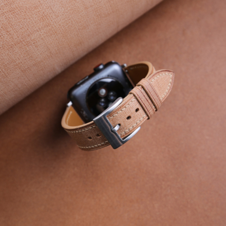 Beige Babele Leather Apple Watch Band