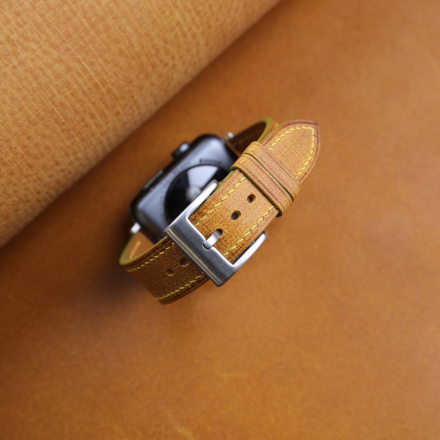 Whiskey Babele Leather Apple Watch Band