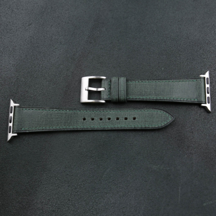 Dark Green Babele Leather Apple Watch Band