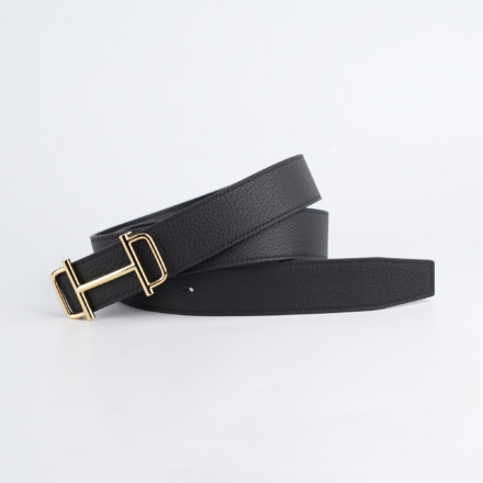 Black Togo leather Belt