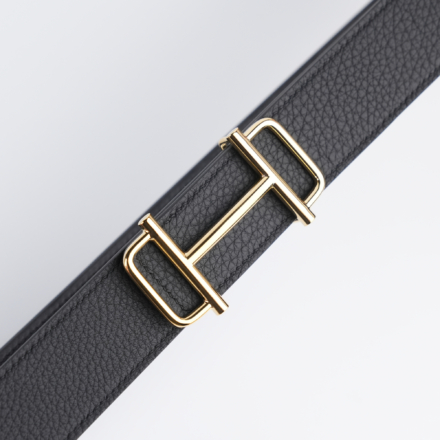 Black Togo leather Belt